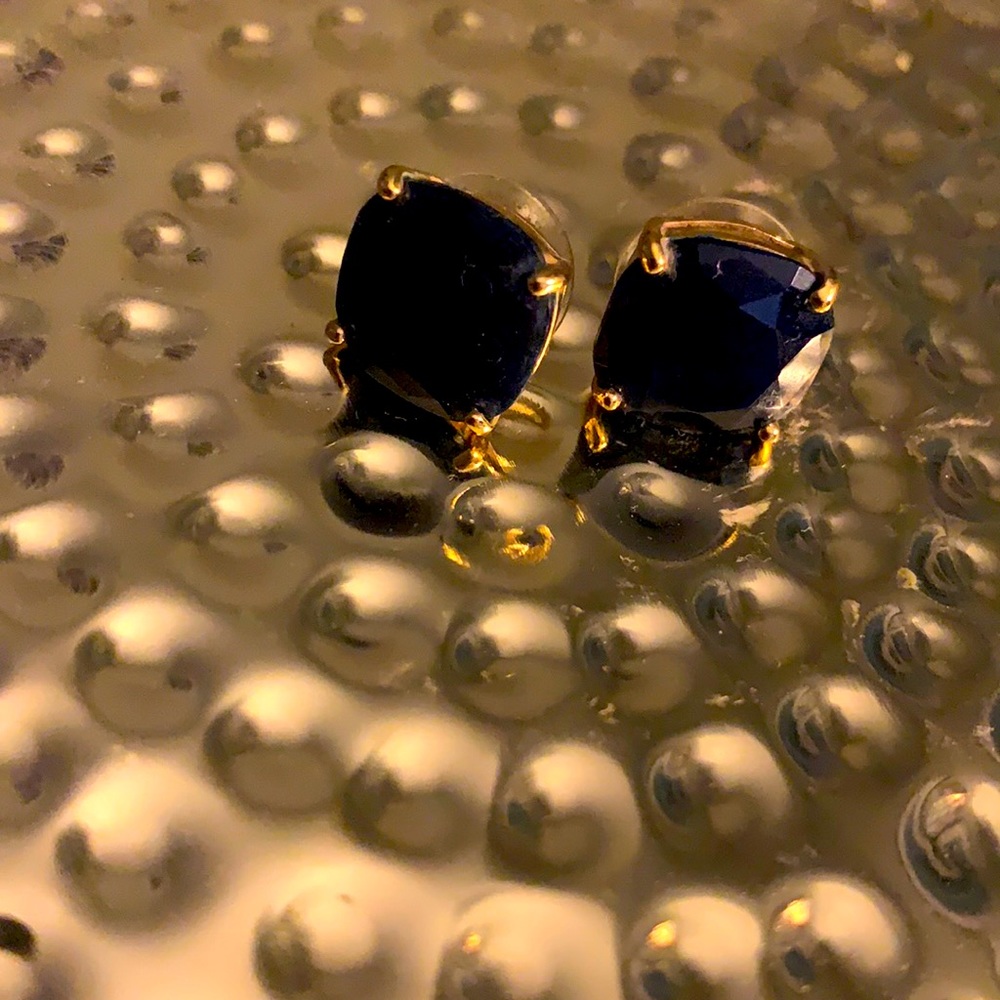 Kate Spade Navy blue stone studs